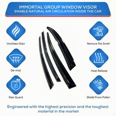 Mercedes-Benz ML/GLE (12-19) Window Visors Rain Guard Tape-On Extra Durable