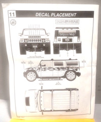 REVELL HUMMER H2 CALIFORNIA WHEELS 1/25 SCALE MODEL KIT STARTED W/ SEALED BAGS