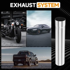 Straight Stainless Steel 2.5″ OD Mandrel Bent Exhaust Tube 17.3″ Long