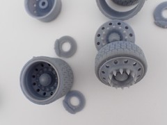 Semi Wheels With Low Profile Street Tires 3d Printed