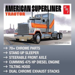 AMT 1:24 Scale American Superliner Truck Model Kit – AMT1235