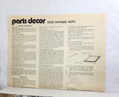 Vintage General Crafts Parts Decor Car Model Kit No 2905 Antique Auto 1972