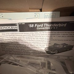 Monogram 1958 Ford🦅 Thunderbird⚡️ Convertible🏁 2 N 1 Sealed Parts