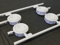 4 – 1968 Mustang GT STOCK STEEL WHEELS from Revell 1:25 Model Kit 68 STEELIES