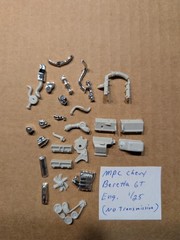 MPC CHEVY BERETTA GT ENGINE UNBUILT WITHOUT INSTRUCTIONS! 1/25 (NO TRANSMISSION