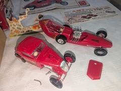 AMT ORIGINAL VINTAGE RARE DOUBLE 3 IN 1 DRAGSTER KIT TROPHY SERIES T-161 AS IS