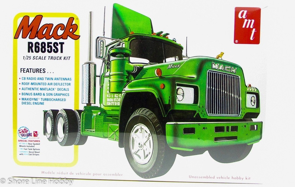 AMT 1/25 Mack R685ST Semi Tractor Plastic Model Truck Kit #1039