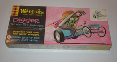 1963 Hawk Weird-ohs Car-icky-Tures “Digger” The Way Out Dragster Model Sealed