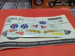 Vintage Aurora Ford GT Flying Tiger Plastic Model Race Car Kit 1:25