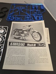Vintage Revell #H-1500 Kawasaki Mach III 1/12 Scale Motorcycle Model Kit