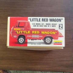 Lindberg Little Red Wagon Dodge 1:25 Model Kit Chrome Parts Vinyl Tires 72158