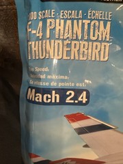 REVELL SNAPJETS MODEL KIT F-4 PHANTOM THUNDERBIRD PLANE 1:100th SCALE 85-1452