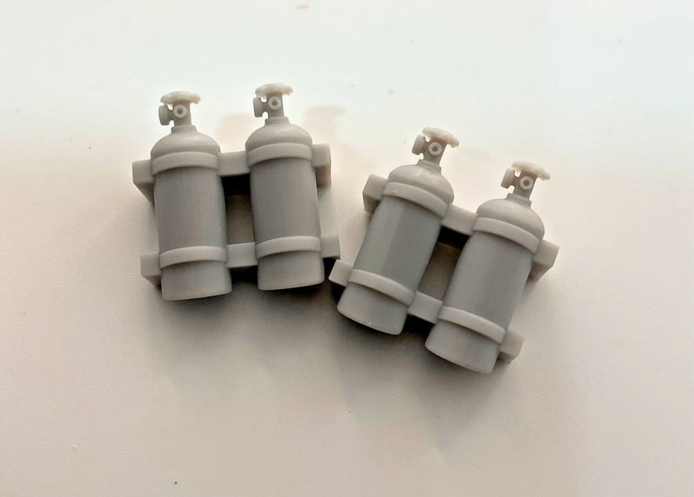 1 24 1 25 Scale Dual Nitrous Bottle Setup Pro Detail Resin Drag Car Parts
