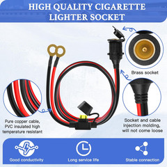 Cigarette Lighter Socket 10FT, 12V Cigarette Lighter Socket 2.5Mm²/13Awg, 12V Po