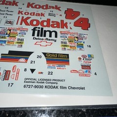 1/25 NASCAR Stock Car Chevrolet Kodak Film Decal Set #4