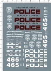 1/18 Scale Need For Speed Police Markings Roundel Model Kit Water Slide Decal