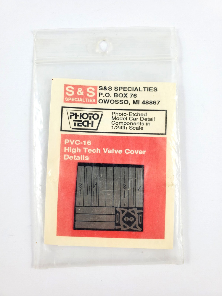 S&S Specialties 1/24 Scale Photo-Etched High Tech Valve Cover Details PVC-16