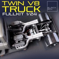 Vintage Style Twin V8 Cab Over Lowrider Custom Truck Resin model build kit