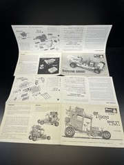 Vintage Monogram Model Kit Instructions Tijuana Taxi Paddy Wagon Red Baron More
