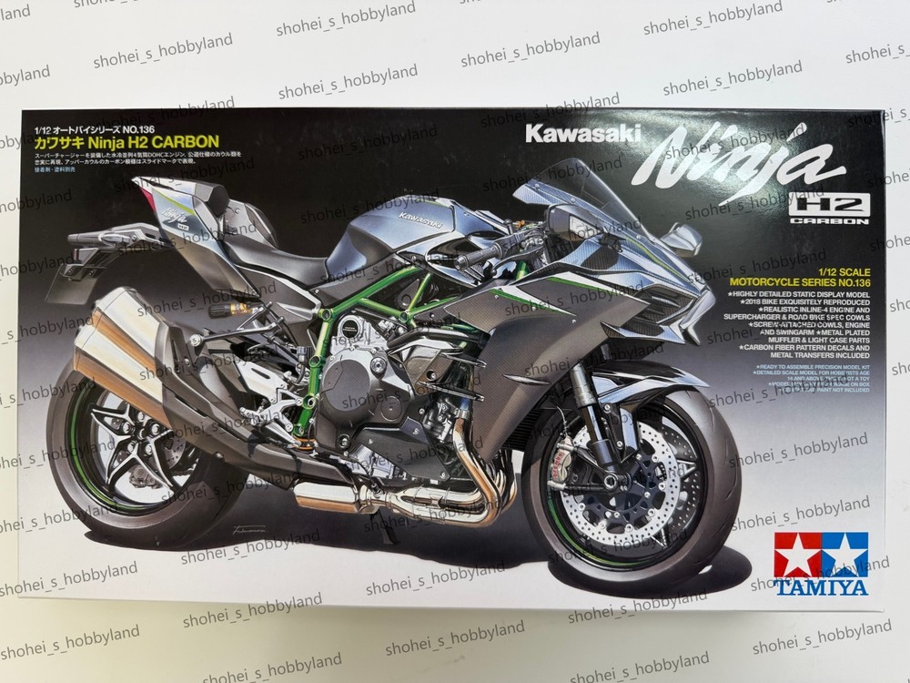 Tamiya 1/12 Kawasaki Ninja H2 CARBON No. 14136 NEW from Japan