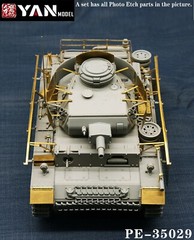 1/35 German Pz.Kpfw.III Ausf.N Tank Photo-etched Detail-up Set for Takom 8005