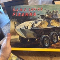 Italeri U.S.M.C. LAV-25 Piranha Military Vehicle #259 1/35 Model Kit Open Box