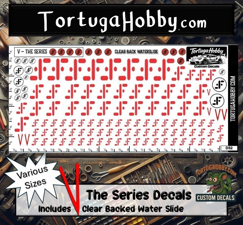 V the Series Waterslide Decals – Get Creative! Models, Derby Cars or More