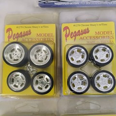Pegasus Model 1/24 1/25 Scale Chrome Wheels Tires Brakes Slim 20s Lot Of 7 Packs