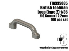 1/35 WWII British Footman Loops Tie Downs Long 0.6mmx2.2mm (100pcs)