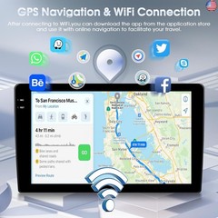 4G+128G Android 15 Motorsi 10 Inch Touch Screen Car Stereo, Wireless Carplay
