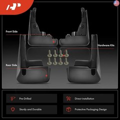 A-Premium Set of 4PCS Mud Flaps Splash Guards Mudguards Mudflaps with Hardware