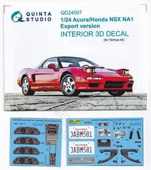 Quinta Studio 1:24 Tamiya Acura-Honda NSX NA1 Export version Interior 3D Decal