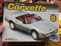 MPC/Ertl 1987 Chevrolet Corvette Roadster 1986 1:25 Model Kit New Open Box #6213