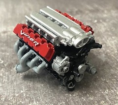 Resin Dodge Viper V10 engine for scale model cars, 1/24 1/25