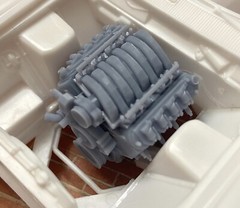 Resin Chevy LS3 engine for scale model cars, 1/24 1/25