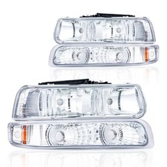 Headlight Assembly, Compatible with 1999-2002 Chevy Silverado 1500 2500/2001