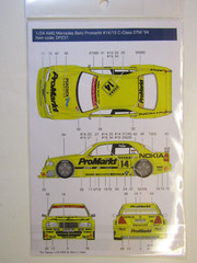 Decalpool 1/24 AMG Mercedes C-Class Promarkt #13 & 14 DTM 1994 Decal Sheet DP237