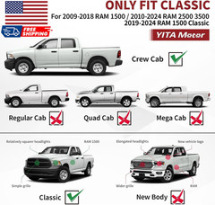 6 Inches Running Boards Compatible with 2009-2018 Dodge Ram 1500 Crew Cab 2019