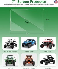 7” Ride Command Screen Protector, Tempered Glass Screen Protector Compatible