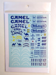Decalpool 1/20 Scale Camel Lotus Honda 99T 1987 Decal Sheet DP326 for Tamiya kit