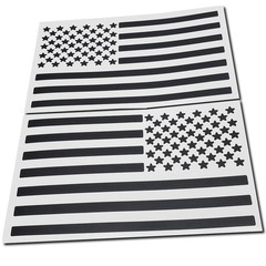 Az Auto Graphics USA American Flag Decal (4″ x 7″, Matte 4″ x Black