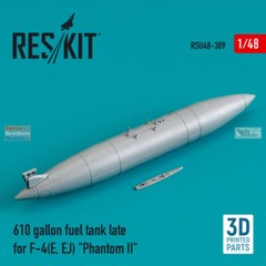 RESRSU480309U 1:48 ResKit 610-gal Fuel Tank Late for F-4E F-4EJ Phantom II