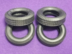 4 – REAR DAYTON WHEELS TIRES from Diamond REO Truck Tractor 1:25 AMT Model Kit
