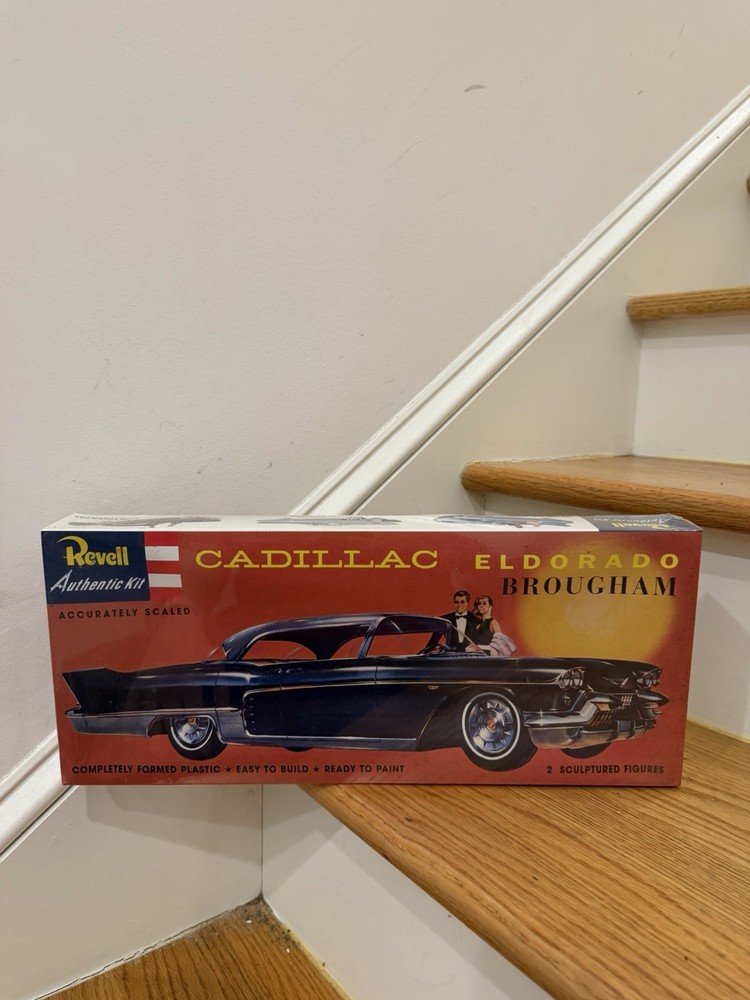 Revell Cadillac Eldorado Brougham Model Kit 1244 Sealed Vintage w/ Figures