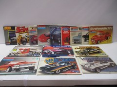 15 MPC and Monogram Model Box Lids with 1957 Chevy, Malibu, Scavenger