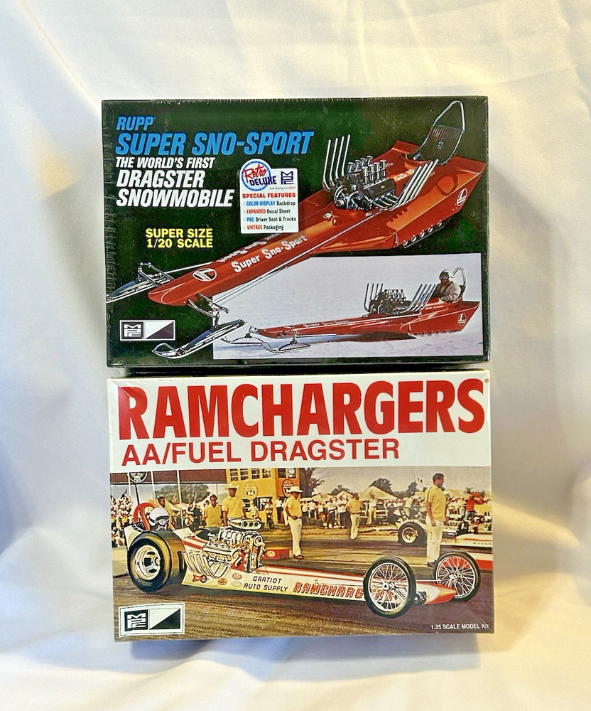 MPC RamChargers And MPC Super Sno-Sport Dragsters NEW In SEALED Boxes- 2 Kits!!