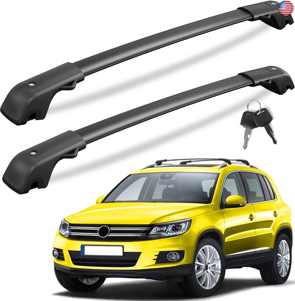 KINGGERI 300Lbs Lockable Roof Rack Cross Bars Compatible with Volkswagen VW