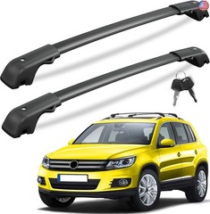 KINGGERI 300Lbs Lockable Roof Rack Cross Bars Compatible with Volkswagen VW