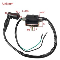 FLYPIG A7TC 2-Wire Ignition Coil Spark Plug 50-125cc Honda XR50 CRF50 ATV