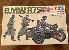 Tamiya BMW R75 German Motorcycle Model Kit 1/35. NEW MIB
